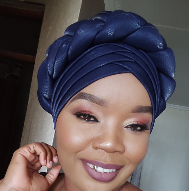 Navy Blue Women Headwrap Turban Kenya Kenyan Boutique