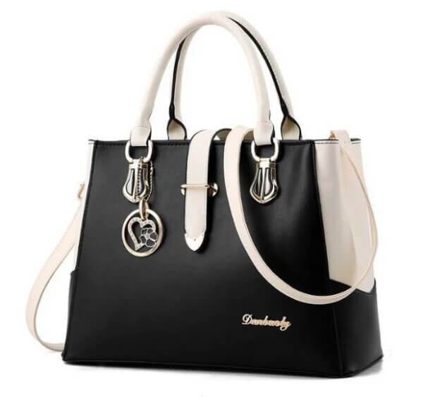 Ladies Fashionable Handbag Stylish Black or White Single Handbag Large in Size and With Divisions