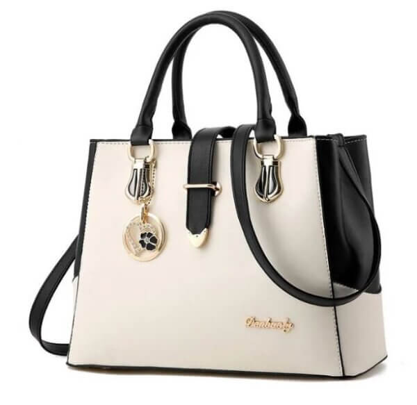 Ladies Fashionable Handbag Stylish Black or White Single Handbag Large in Size and With Divisions - Image 2