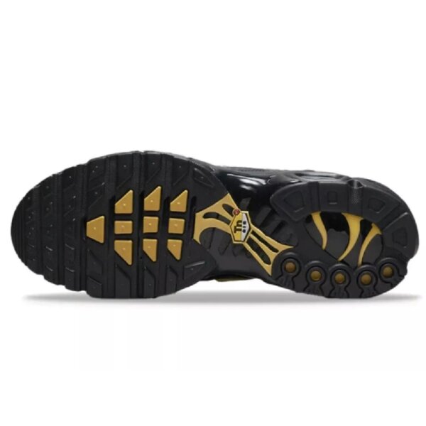 Nike Air Max Plus Black & Gold Sneakers and Shoes for Men and Women - Image 2