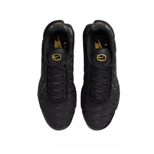 Nike Air Max Plus Black & Gold Sneakers and Shoes for Men and Women - Image 3