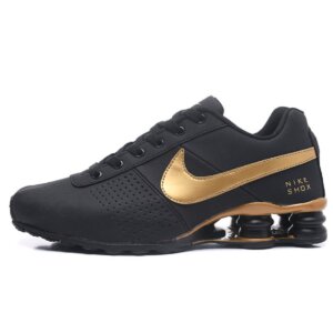 Nike Air Shox Deliver 809 Black & Gold Sneakers and Shoes for Men and Women Unisex