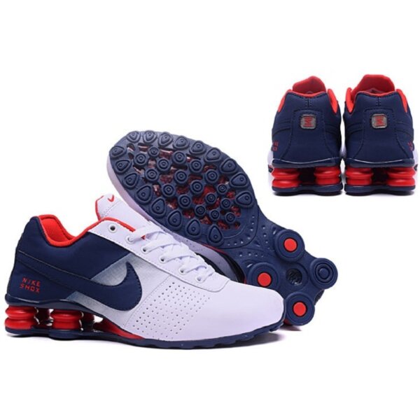 Nike Air Shox Deliver 809 Dark Blue/White/Red Sneakers and Shoes for Men and Women Unisex - Image 2