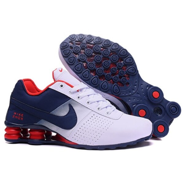 Nike Air Shox Deliver 809 Dark Blue/White/Red Sneakers and Shoes for Men and Women Unisex - Image 3
