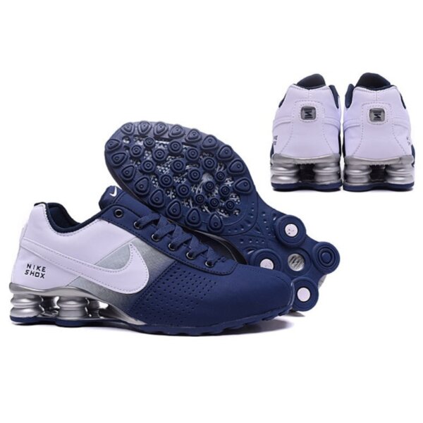 Nike Air Shox Deliver 809 Navy Blue and White Sneakers and Shoes for Men and Women Unisex - Image 3