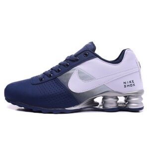 Nike Air Shox Deliver 809 Navy Blue and White Sneakers and Shoes for Men and Women Unisex