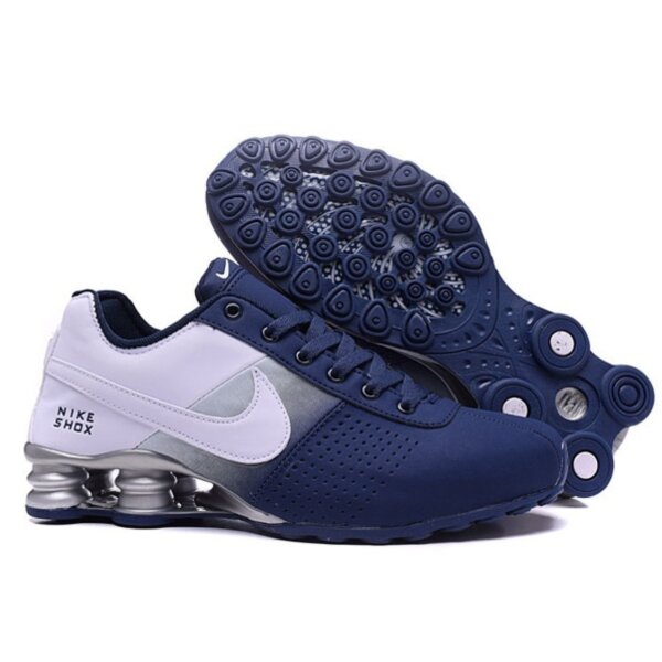 Nike Air Shox Deliver 809 Navy Blue and White Sneakers and Shoes for Men and Women Unisex - Image 2