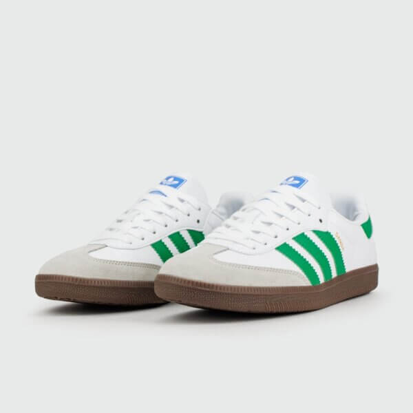 Adidas Samba White Green Sneakers and Shoes for Men and Women Unisex - Image 2
