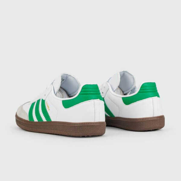 Adidas Samba White Green Sneakers and Shoes for Men and Women Unisex - Image 3