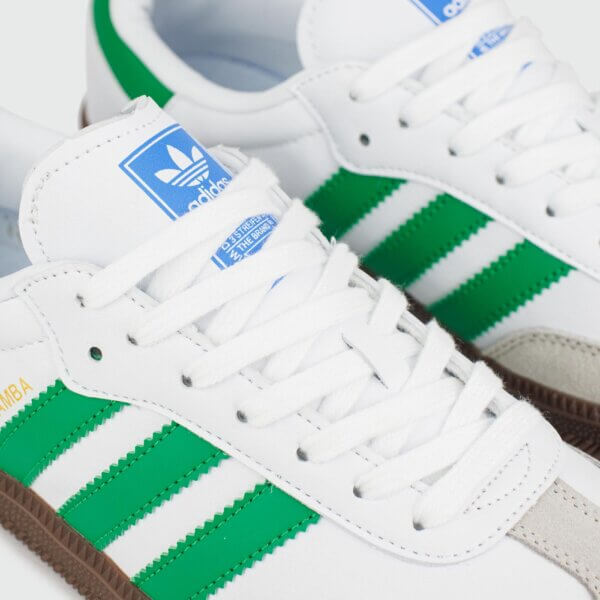 Adidas Samba White Green Sneakers and Shoes for Men and Women Unisex - Image 5