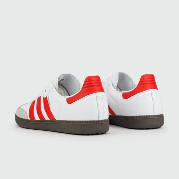Adidas Samba White Red Sneakers and Shoes for Men and Women Unisex - Image 3