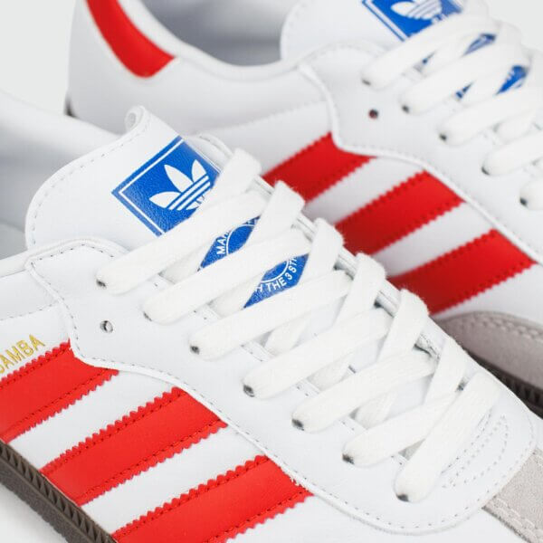 Adidas Samba White Red Sneakers and Shoes for Men and Women Unisex - Image 5