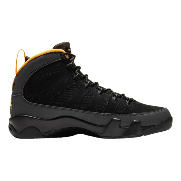 Air Jordan 9 Retro Dark Charcoal University Gold Sneakers and Shoes for Men - Image 2