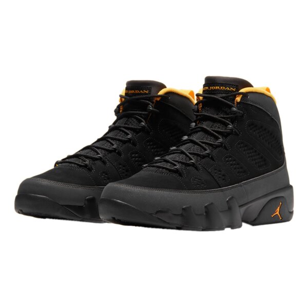 Air Jordan 9 Retro Dark Charcoal University Gold Sneakers and Shoes for Men - Image 3