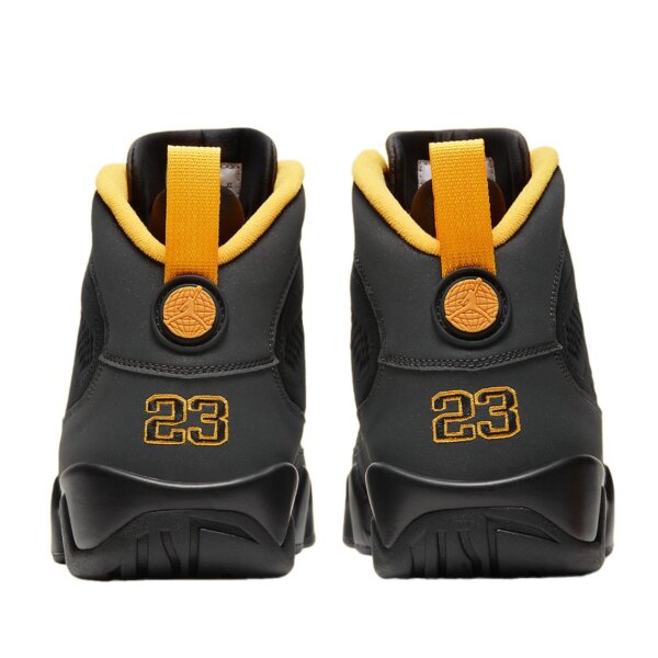 Air Jordan 9 Retro Dark Charcoal University Gold Sneakers and Shoes for Men - Image 5