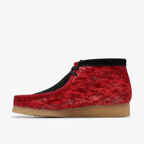Clarks Unruly Men's Wallabee Boots Poocann COLLAB X RED Camouflage Unisex - Image 3
