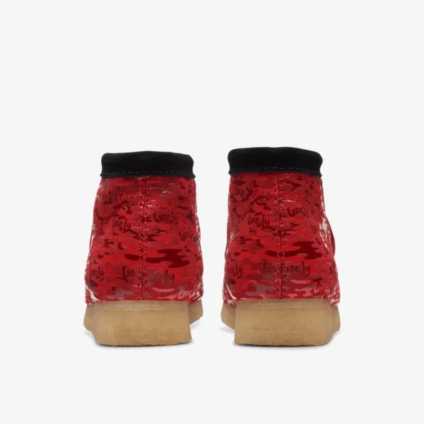 Clarks Unruly Men's Wallabee Boots Poocann COLLAB X RED Camouflage Unisex - Image 6