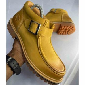 Lugz Men's Drifter Buckle Brown Waterproof Leather Boots Lightweight Waterproof Sneaker Boot