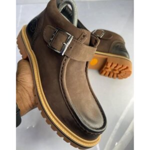 Lugz Men's Drifter Buckle Dark Brown Waterproof Leather Boots Lightweight Waterproof Sneaker Boot