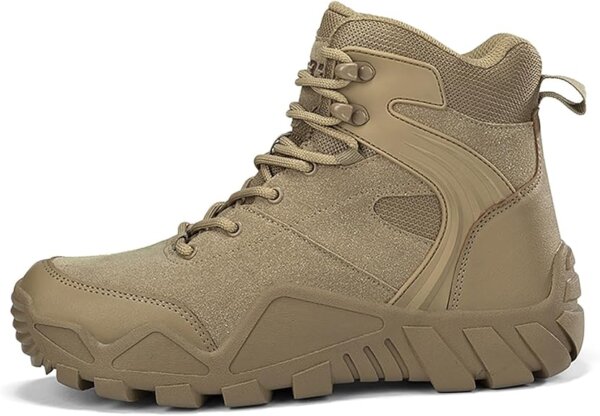 Mens Combat AS33 Beige Boots Breathable Police Patrol Boots Lightweight Army Boots Waterproof Hiking Boots Military Tactical Boots - Image 2
