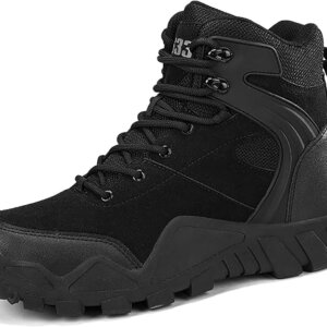 Mens Combat AS33 Black Boots Breathable Police Patrol Boots Lightweight Army Boots Waterproof Hiking Boots Military Tactical Boots