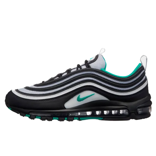 Nike Air Max 97 Black Green Sneakers and Shoes for Men and Women Unisex