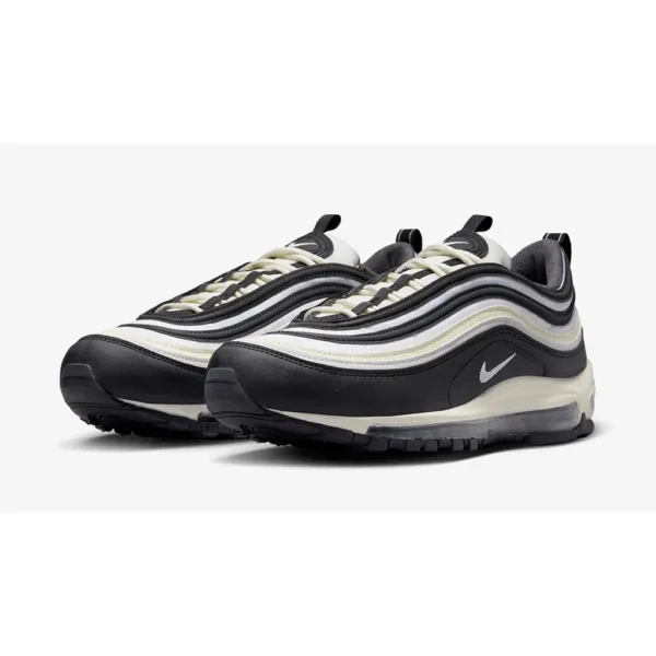 Nike Air Max 97 OG Black White Sneakers and Shoes for Men and Women Unisex - Image 2