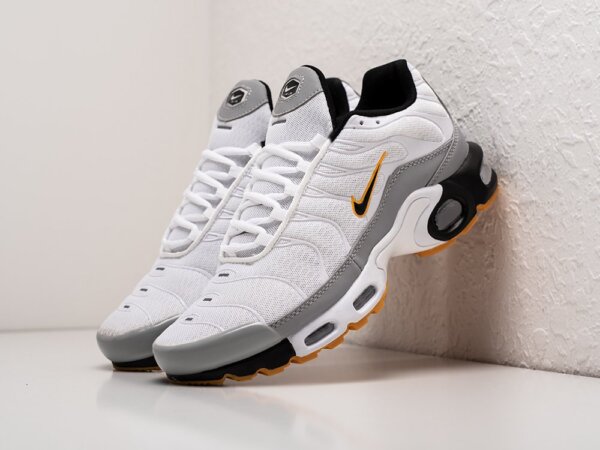 Nike Air Max Plus TN White Grey Yellow Black Sneakers and Shoes for Men and Women Unisex - Image 3