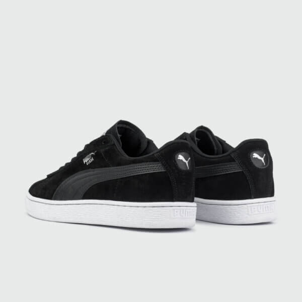 Puma Suede Classic Black and White Sneakers and Shoes for Men and Women Unisex - Image 3