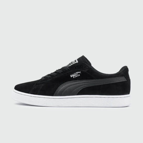 Puma Suede Classic Black and White Sneakers and Shoes for Men and Women Unisex