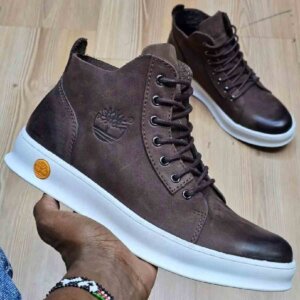 Timberland Men's Boot Dark Brown White Breathable Lightweight Waterproof Sneaker Boots