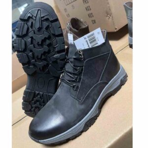 Timberland Men's Navy Mid-Cut Waterproof Leather Boots – Rugged Outdoor Sole Boots Lightweight Waterproof Sneaker Boots